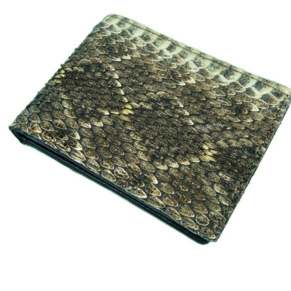 Real Rattlesnake Skin Wallet: Bifold - Picture 1 of 5